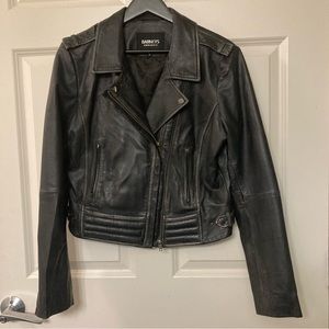 Barney’s Distressed Sheep Leather Jacket - Large